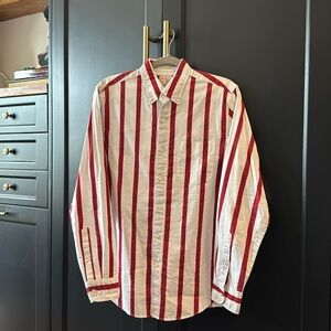 J. CREW MEN’S RED STRIPED SHIRT